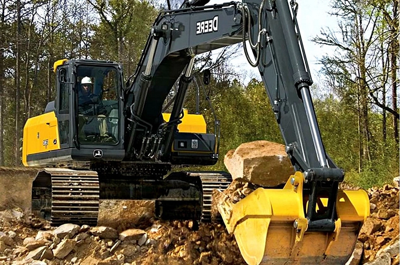 Гусеничный экскаватор John Deere E360LC с грейфером