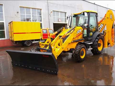 JCB 3CX Super с отвалом для снега