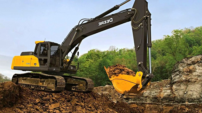 Гусеничный экскаватор John Deere E360LC с грейфером